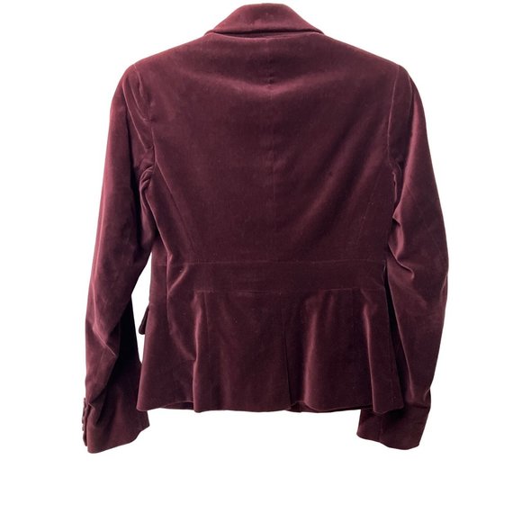 New York burgundy Velvet Blazer Stretch Collection - Picture 2 of 8